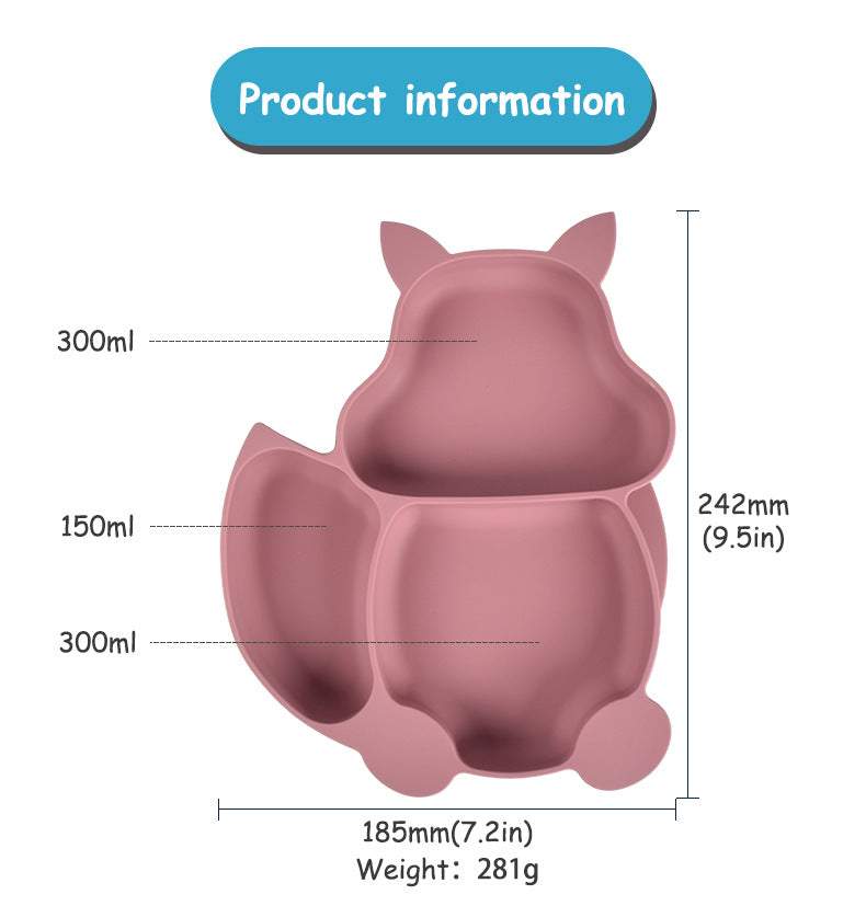 Eichhörnchen Baby Esslern-Set aus Silikon – Bild 4 | LuxeStyle