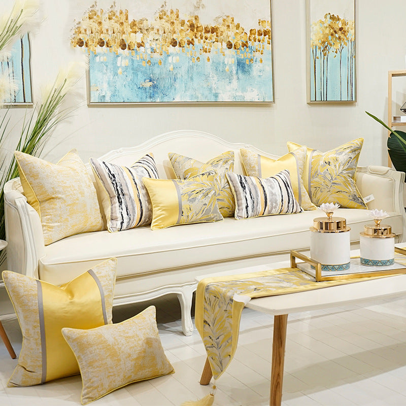 Kissenbezug mit Pflanzen- und Blumenmuster – Bild 1 | LuxeStyle