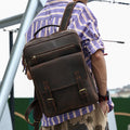 Rucksack Retro Wildpferd Leder Herren | LuxeStyle