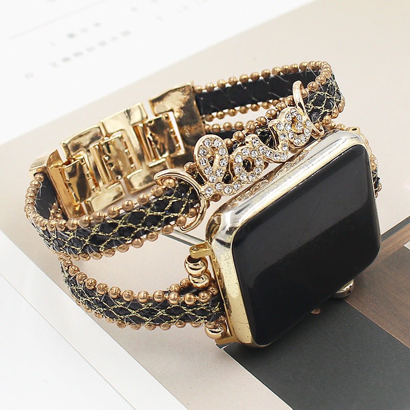 Smartwatch-Armband aus Imitation-Leder | LuxeStyle