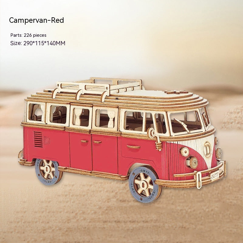 3D Holzpuzzle: Camper Modell zum Zusammenbauen – Bild 6 | LuxeStyle