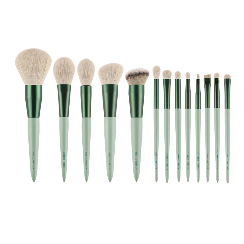 13-teiliges Make-up Pinselset Grün