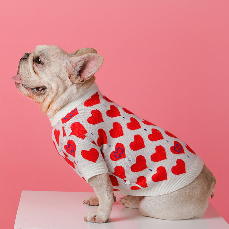 Schnauzer‑Pullover aus Wolle, rot – Bild 11 | LuxeStyle