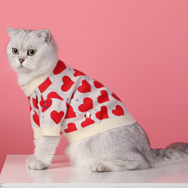 Schnauzer‑Pullover aus Wolle, rot – Bild 7 | LuxeStyle