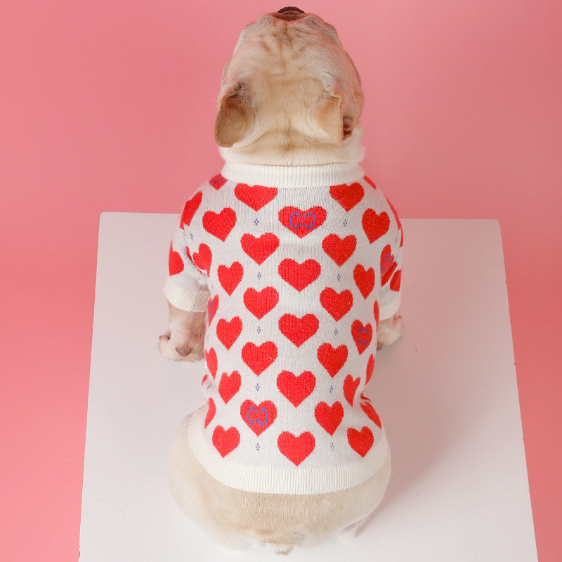 Schnauzer‑Pullover aus Wolle, rot – Bild 3 | LuxeStyle