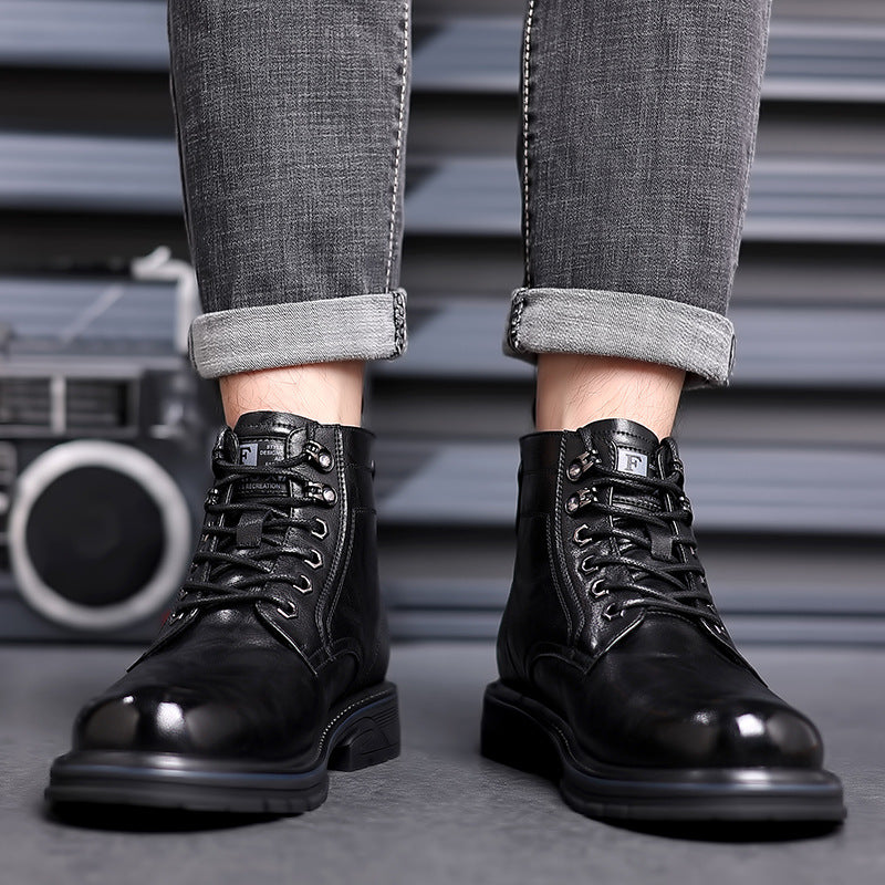 Vintage Leder-Boots mit Fleecefutter | LuxeStyle