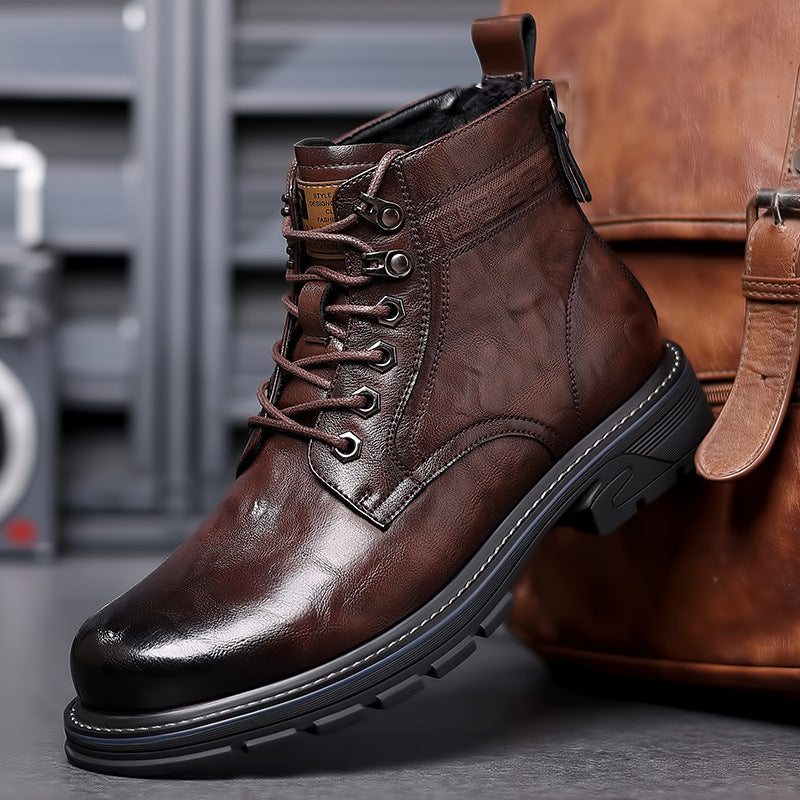 Vintage Leder-Boots mit Fleecefutter – Bild 3 | LuxeStyle