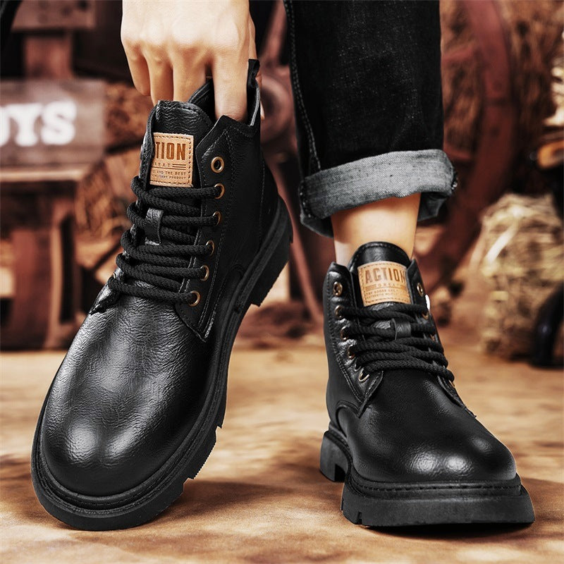 Retro Motorradstiefel aus Leder mit Reissverschluss – Bild 3 | LuxeStyle