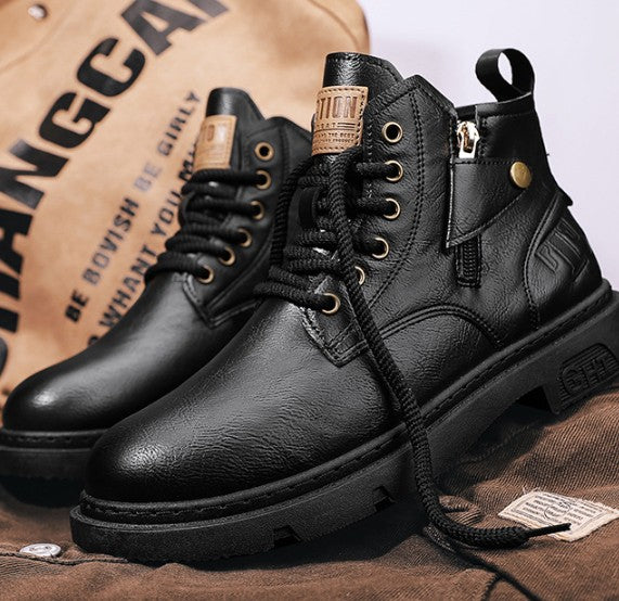Retro Motorradstiefel aus Leder mit Reissverschluss – Bild 4 | LuxeStyle