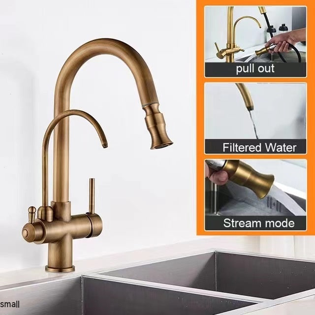 Kupfer Wasserhahn ausziehbar für Küche und Bad – Bild 4 | LuxeStyle