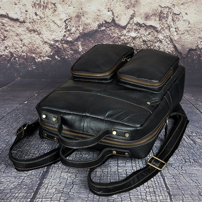 Lederrucksack für Jugendliche, Top-Leder, mittlere Grösse – Bild 3 | LuxeStyle
