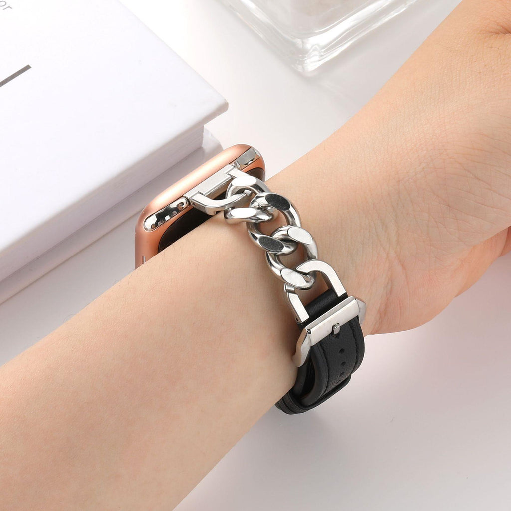 Stahl- und Lederarmband für Smartwatch – Bild 14 | LuxeStyle