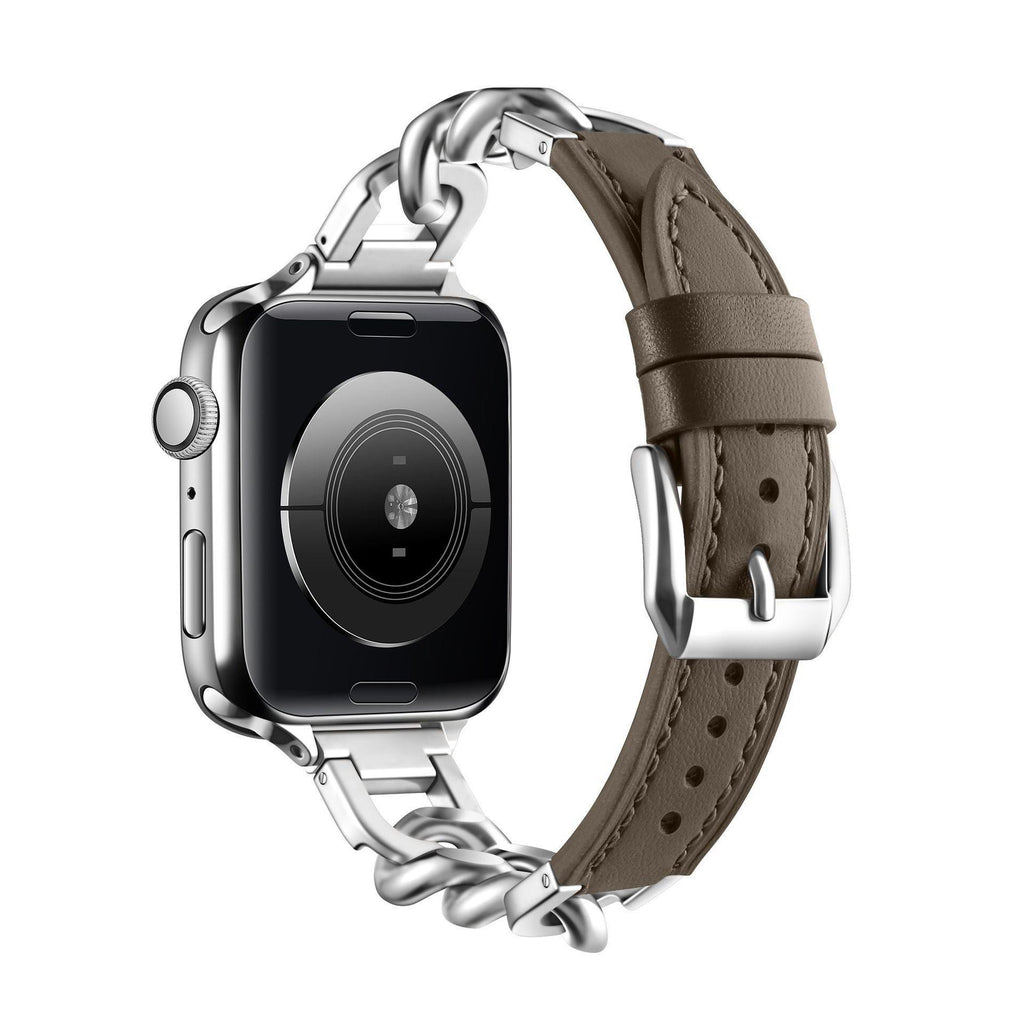 Stahl- und Lederarmband für Smartwatch – Bild 6 | LuxeStyle