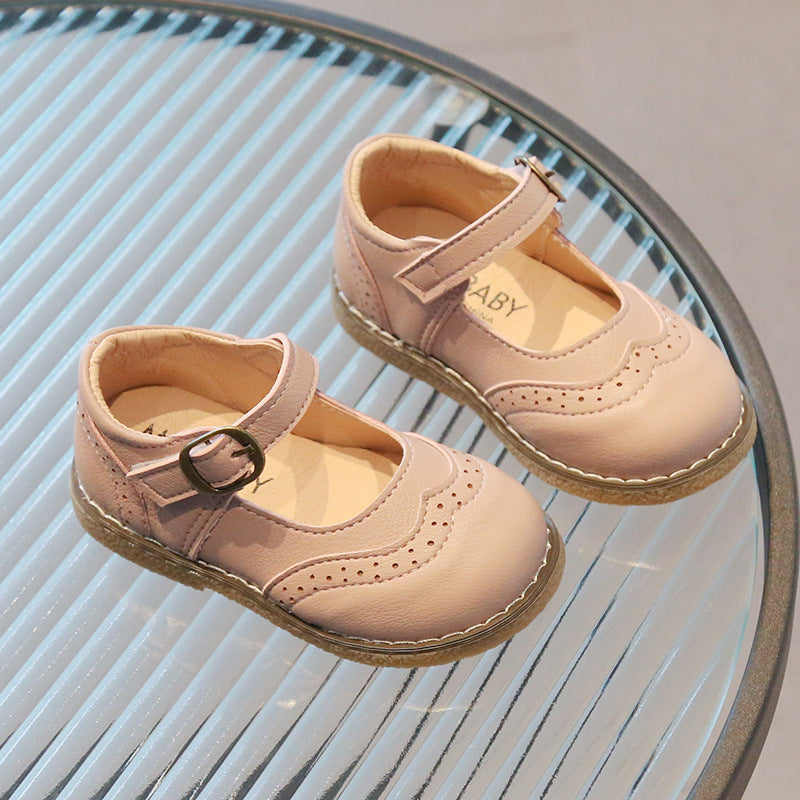 Mädchen Lederimitat-Schuhe mit Klettverschluss