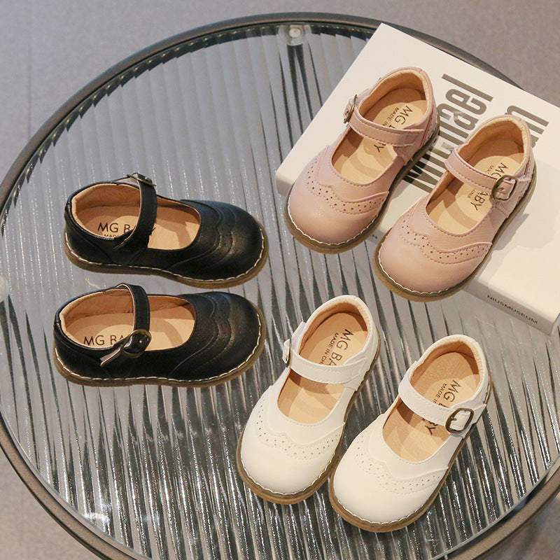 Mädchen Lederimitat-Schuhe mit Klettverschluss