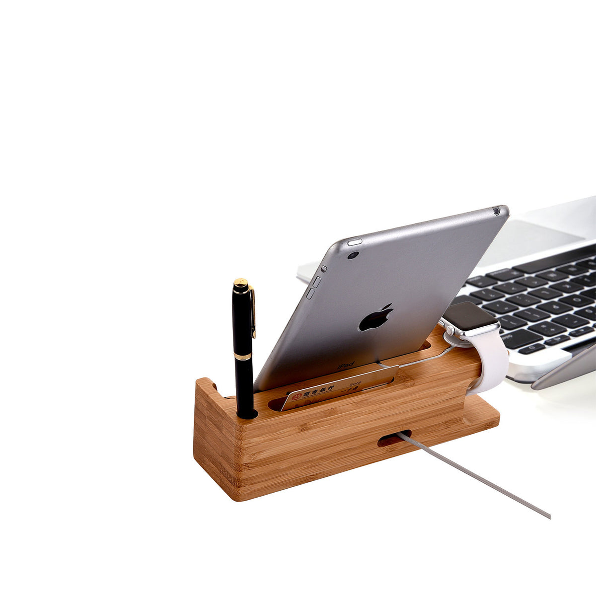 Handy- und Uhrenhalter aus Holz – Bild 1 | LuxeStyle