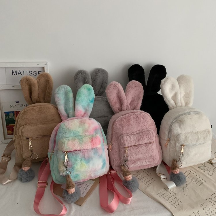 Plüsch-Rucksack mit Hasenohren für Kinder
