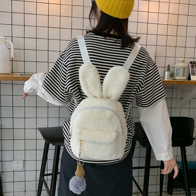 Plüsch-Rucksack mit Hasenohren für Kinder