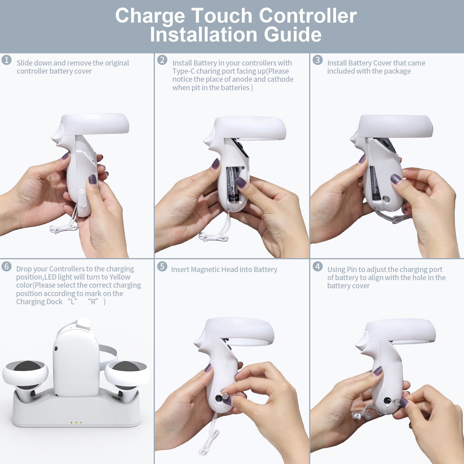 VR-Brillen Controller Magnetische Ladestation