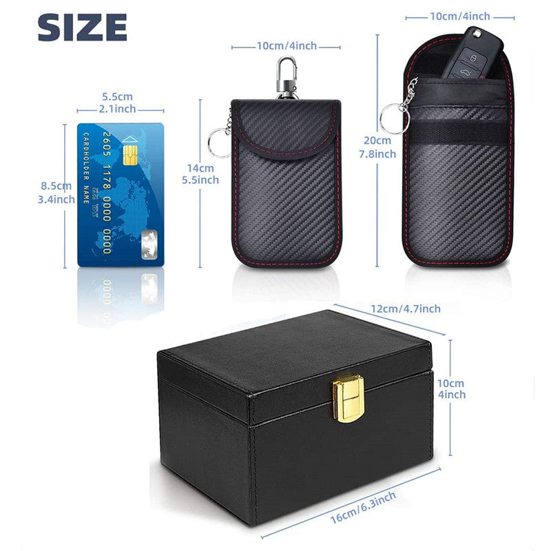 RFID-Schutzbox mit 2 Schlüssel-Etuis