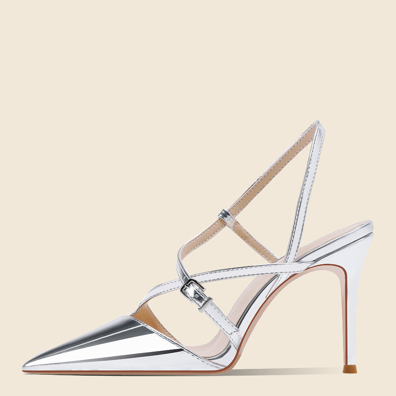 Einfarbige High Heel Sandalen – Bild 17 | LuxeStyle