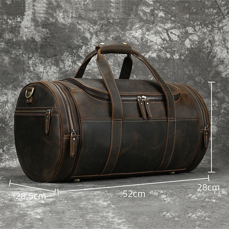 Dunkelbraune Lederhandtasche – Bild 3 | LuxeStyle