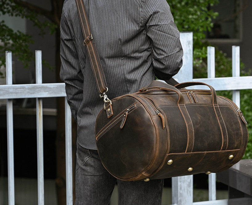 Dunkelbraune Lederhandtasche – Bild 1 | LuxeStyle
