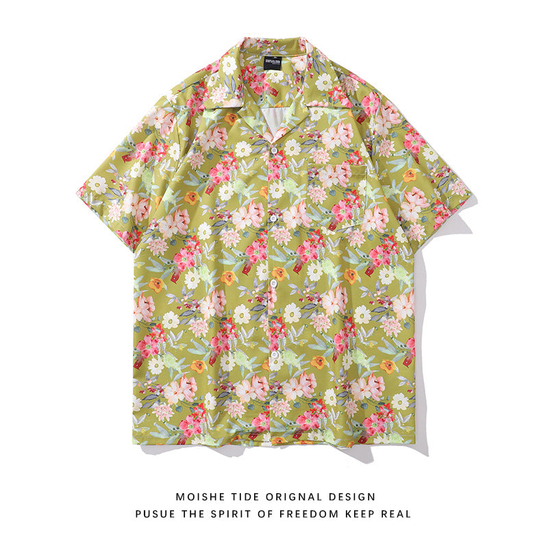 Unisex Strandhemd mit Blumenmuster – Bild 2 | LuxeStyle