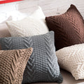 Grobes Strickkissen aus Wolle – Bild 1 | LuxeStyle