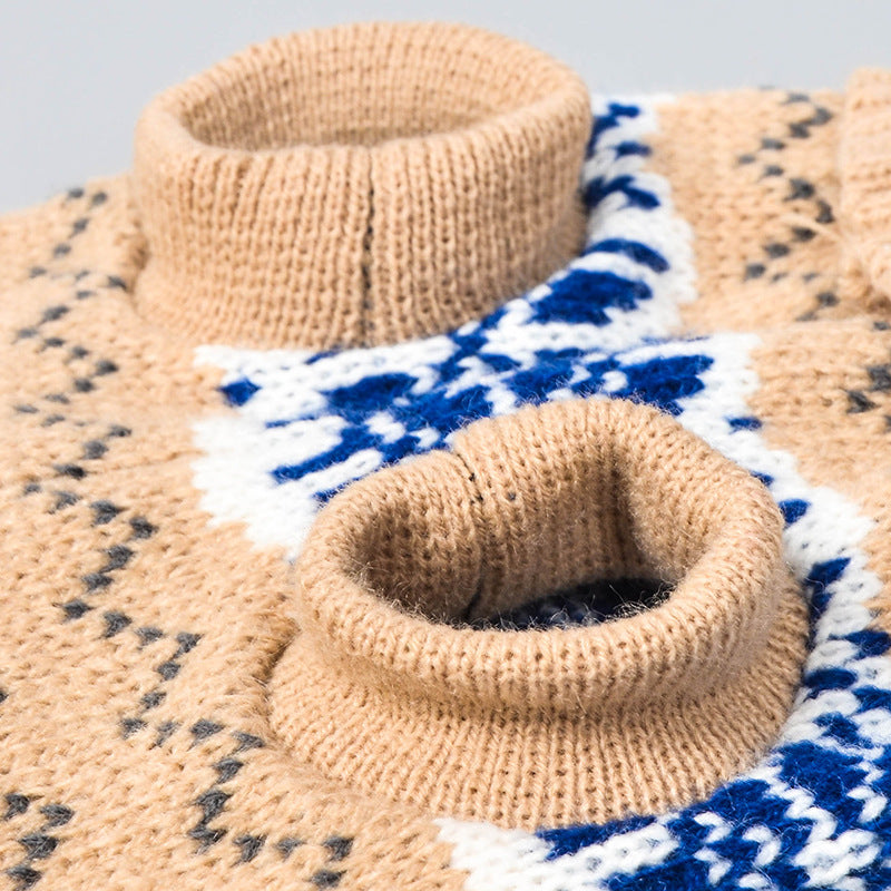 Wollpullover für Hunde – beige / grau – Bild 3 | LuxeStyle