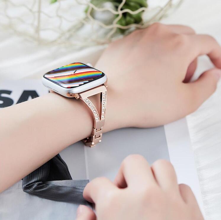 Metall-Diamant Edelstahl Armband für Apple Watch | LuxeStyle