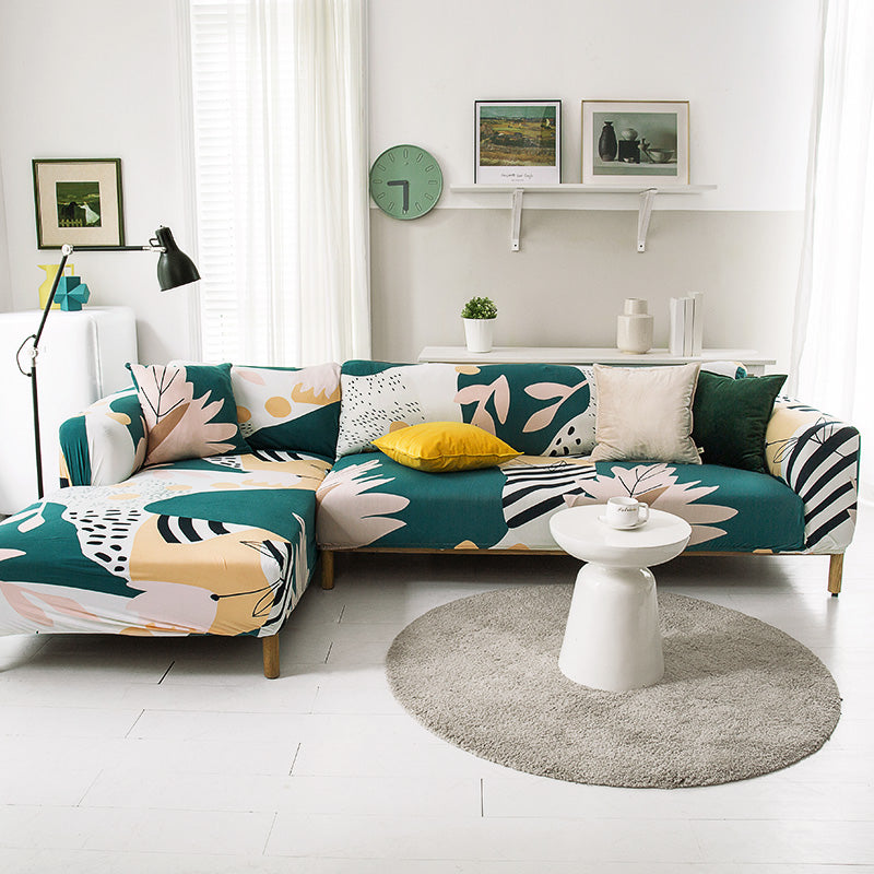 Stretch-Sofabezug mit Pflanzenmuster – Bild 12 | LuxeStyle