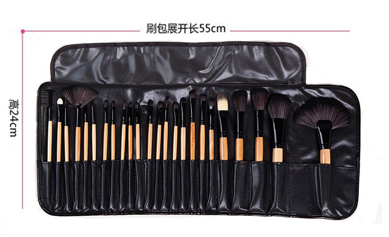 24-teiliges Make-up Pinselset mit Holzgriff – Bild 4 | LuxeStyle