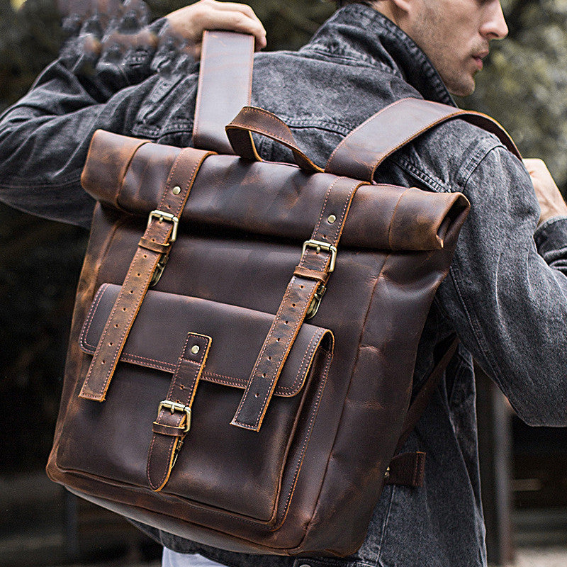 Leder-Reiserucksack für Herren – Bild 2 | LuxeStyle