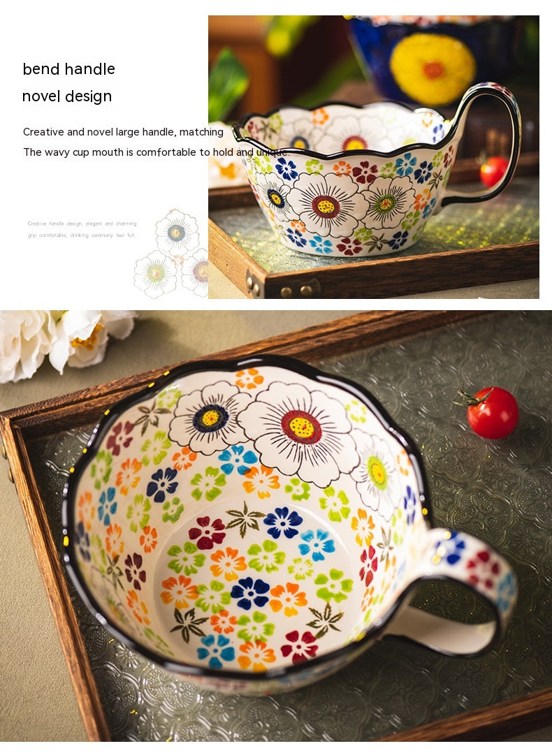 Vintage Keramikschale mit handbemaltem Griff – Bild 10 | LuxeStyle