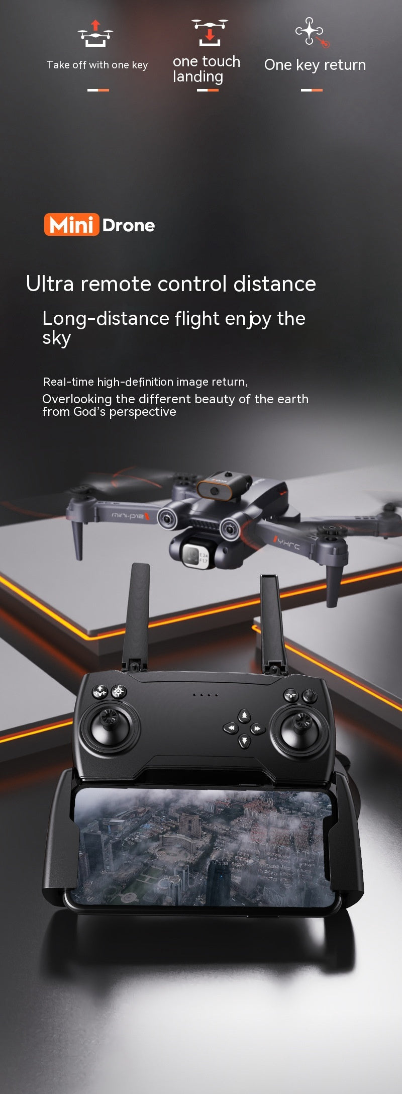 HD-Quadcopter mit Fernsteuerung & Hindernisvermeidung