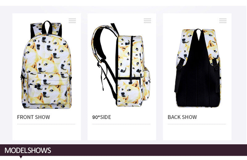 Niedlicher Katzen-Rucksack mit Allover-Print