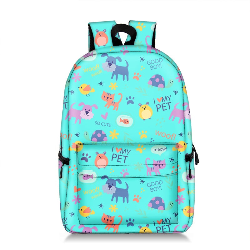 Niedlicher Katzen-Rucksack mit Allover-Print