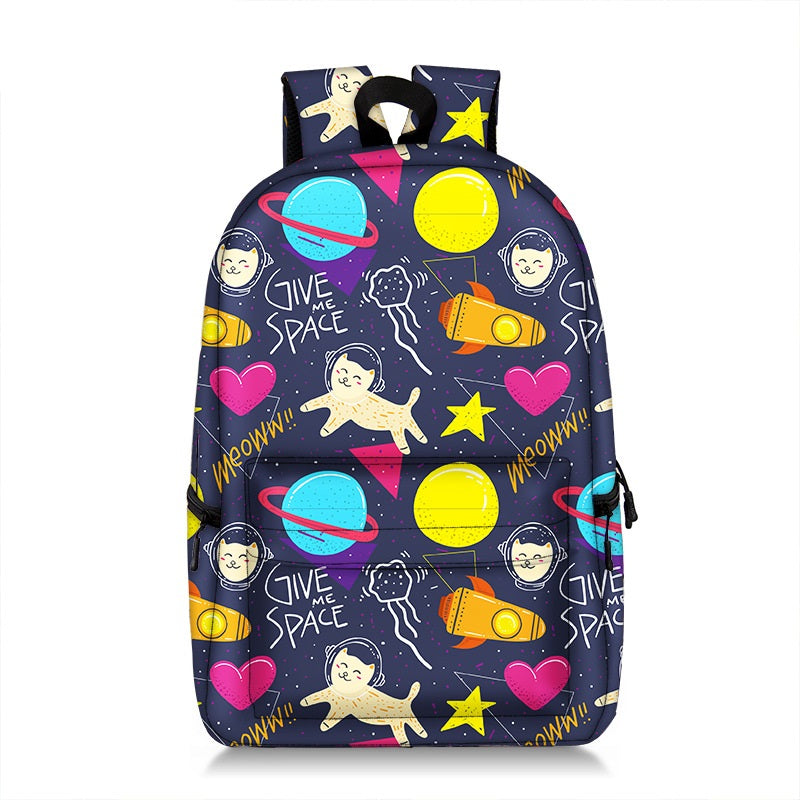 Niedlicher Katzen-Rucksack mit Allover-Print