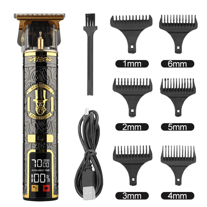 Retro-Haartrimmer mit Öl-Kopfgravierung