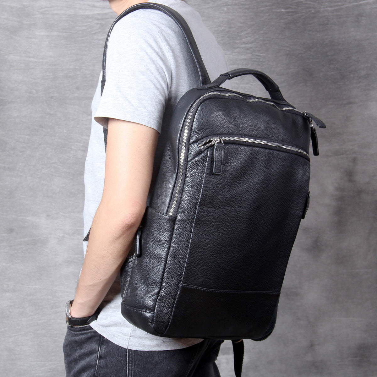 Rucksack aus Rindleder – Handgefertigt – Bild 6 | LuxeStyle