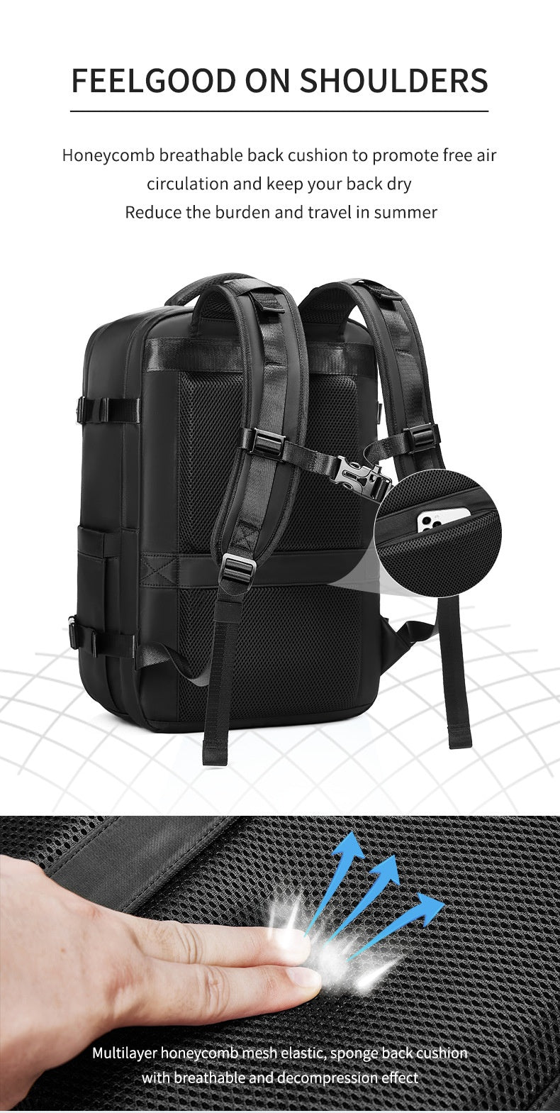 Leichter Nylon Rucksack für Reise & Alltag