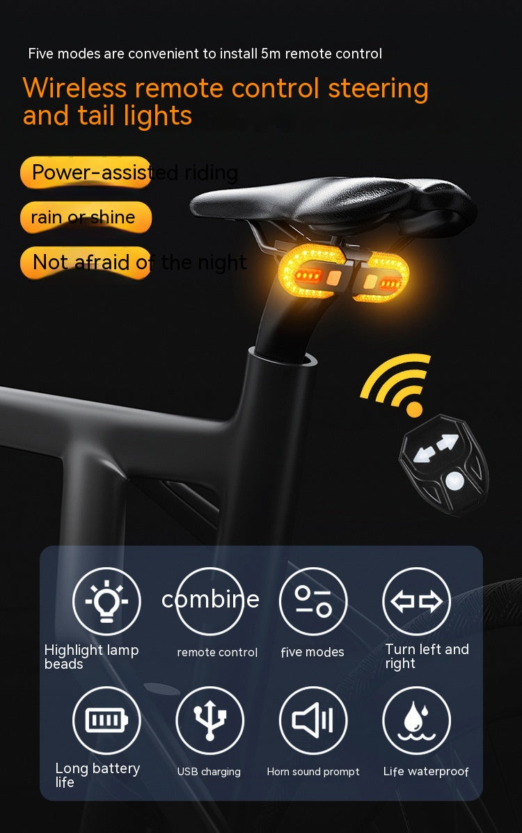 Velo-Rücklicht mit Blinker & Fernbedienung