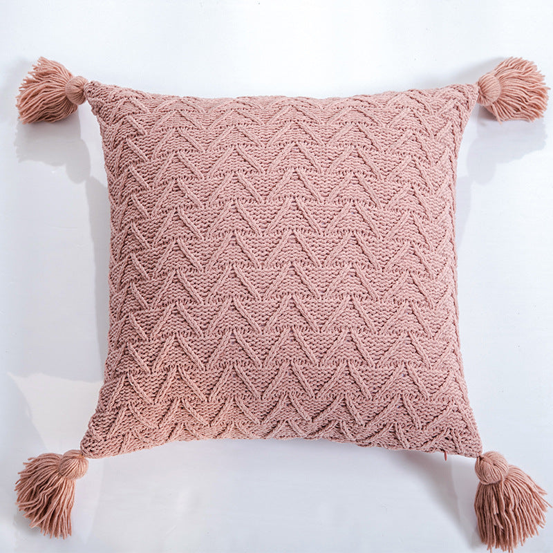 Gestrickter Kissenbezug aus Chenille – Bild 2 | LuxeStyle
