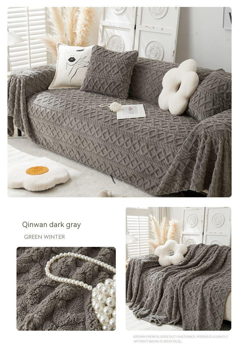 Winter Plüsch Sofaüberwurf – Bild 5 | LuxeStyle