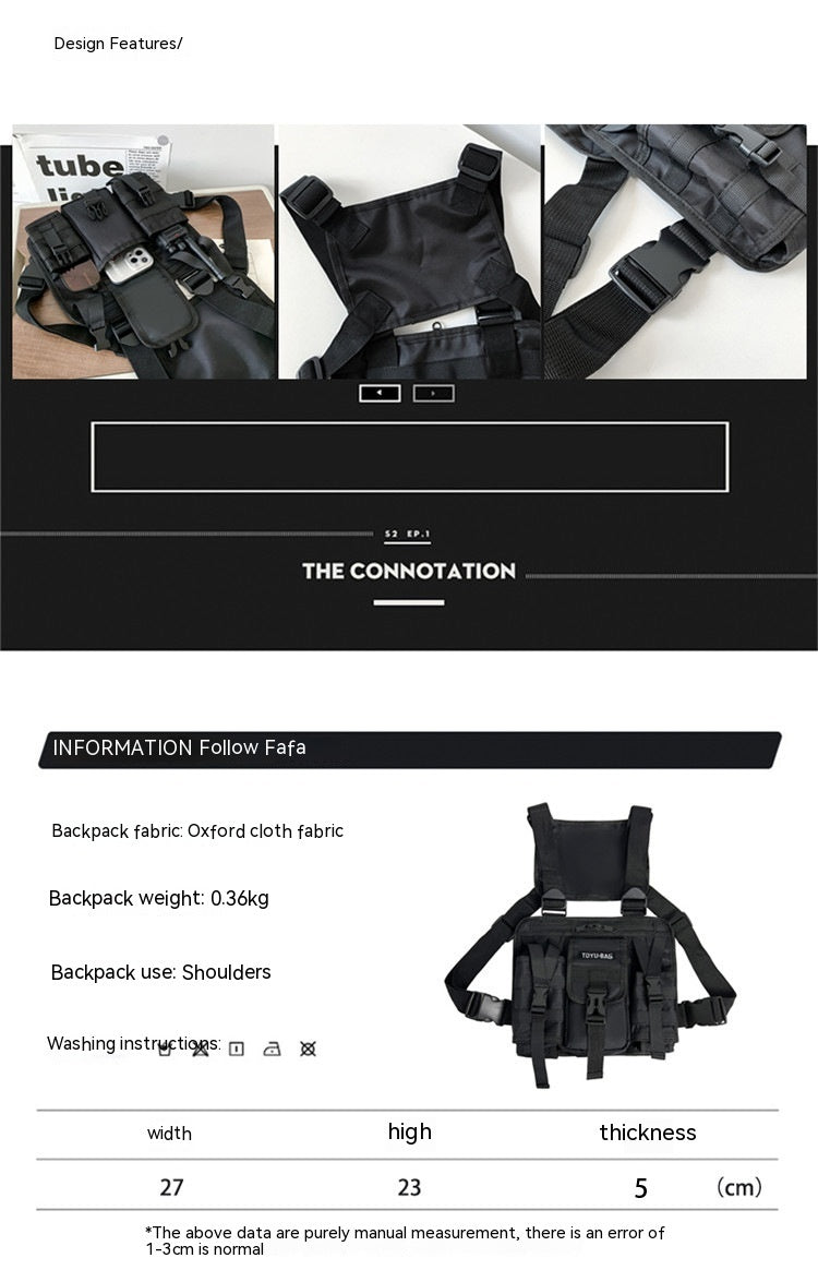 Street Vest Style Schulter-Brusttasche
