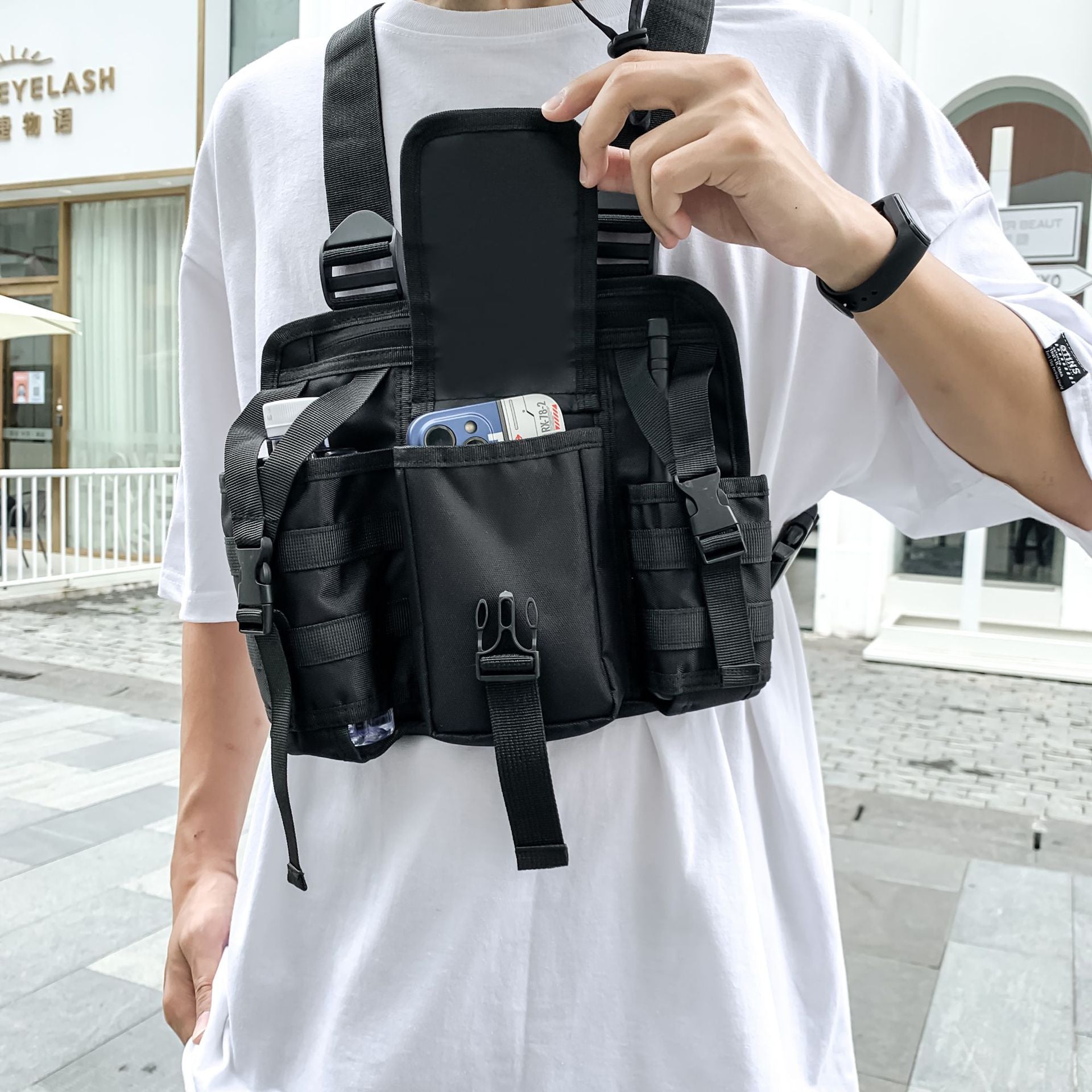 Street Vest Style Schulter-Brusttasche