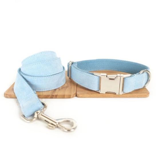Hundeleine-Set – Polyester, hellblau – Bild 2 | LuxeStyle