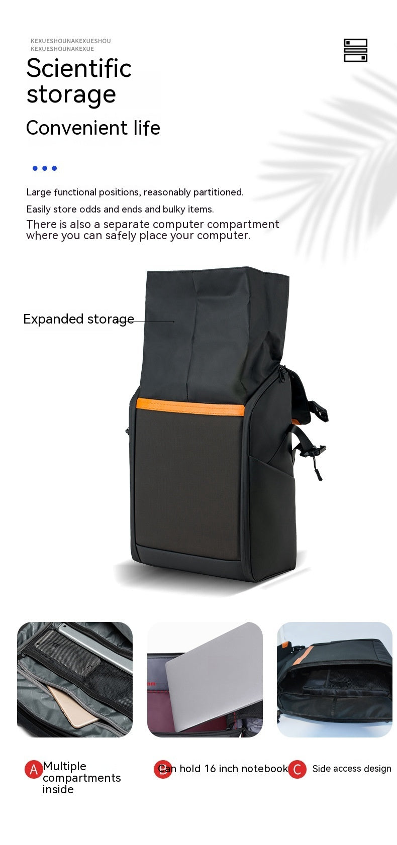 LED Bluetooth Rucksack mit Projektionsdisplay