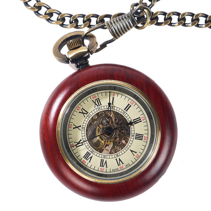 Mahagoni Automatik Taschenuhr – Ansicht 2